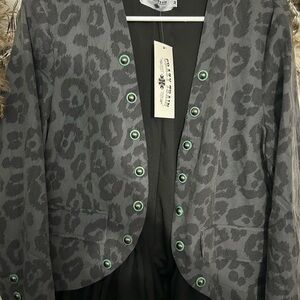 Crazy Train Charcoal Camouflage Vest with Teal Accents